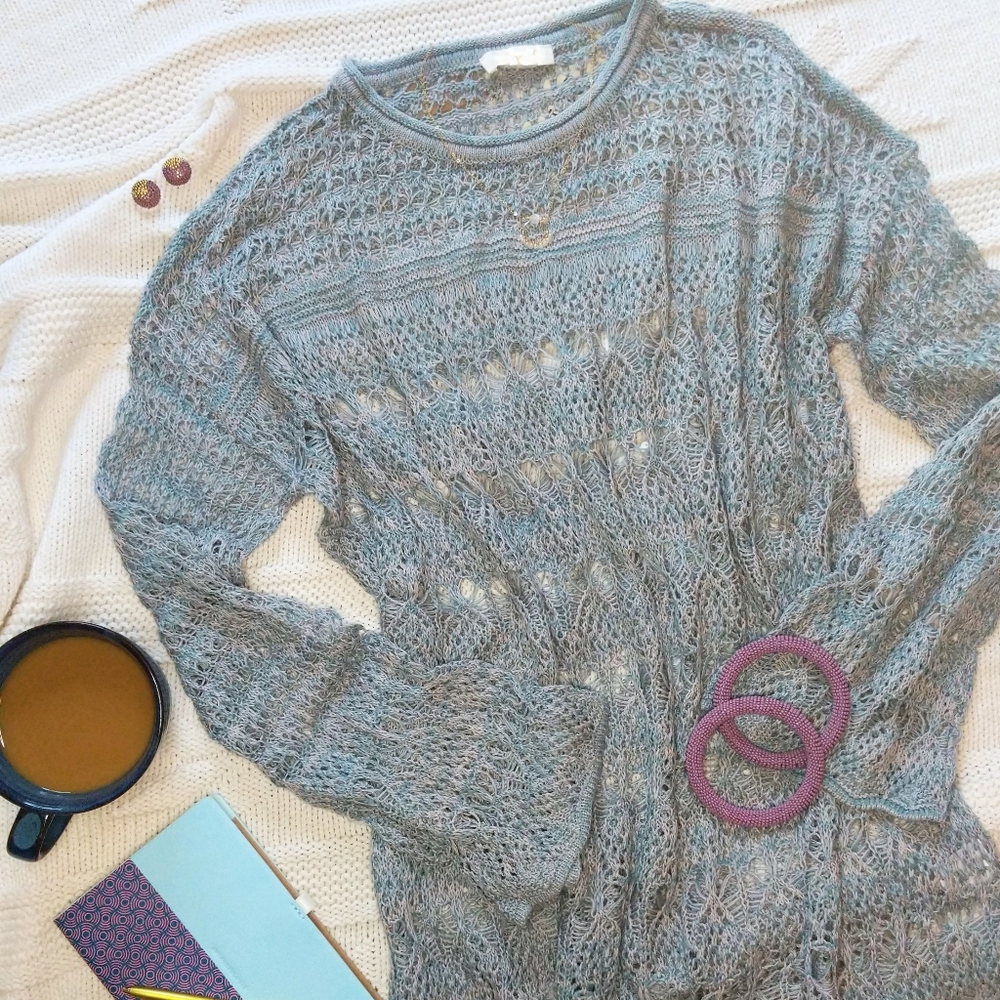 NWT 100% Cotton Sage Knit Sweater - Picture 7 of 7